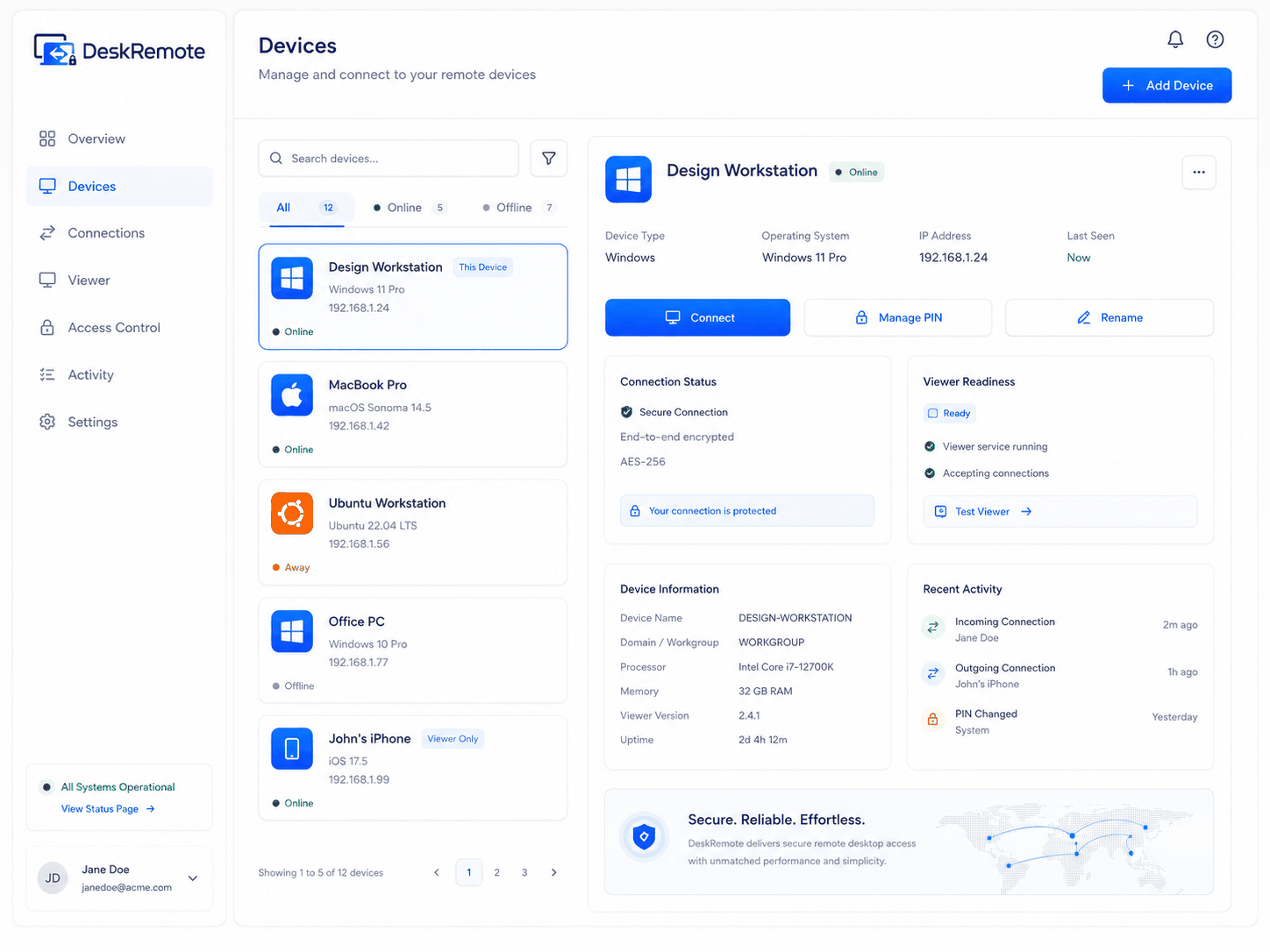 Device list